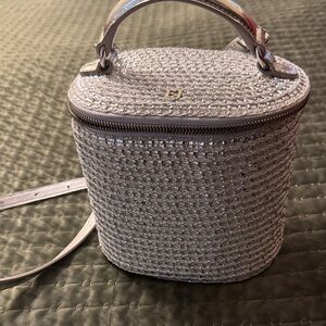 Eric Javits Silver Woven Mini Bag